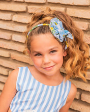 Load image into Gallery viewer, Babine Girls Lemon Dress - Blue &amp; Lemon