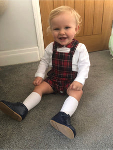 Deolinda Boys Tartan Romper suit