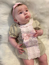 Load image into Gallery viewer, Girls Bow Jam Pant Set -Camel &amp; Pink
