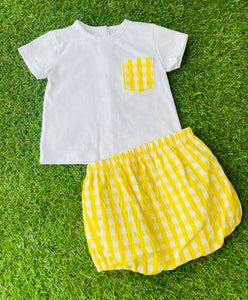 Boys Jam Pant Set - Yellow