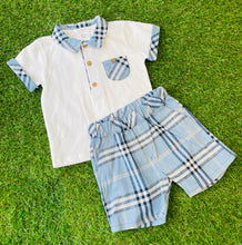 Load image into Gallery viewer, Deolinda Boys Polo Short Set -Blue