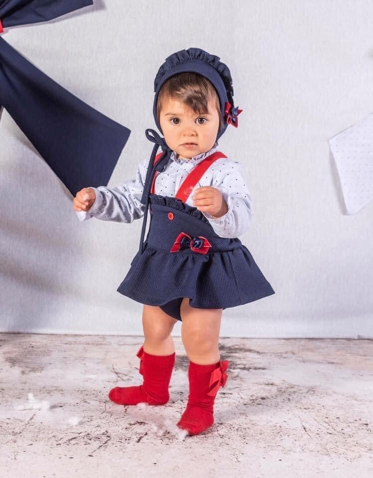 Babine Girls Navy & Red Jam Pant Set