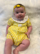 Load image into Gallery viewer, Rapife Girls Checked Romper - Yellow