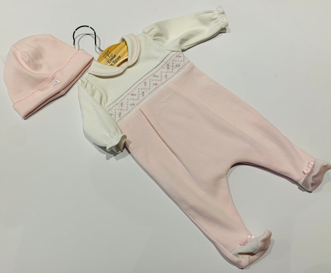 Emile et Rose Smocked Baby Grow