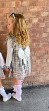 Load image into Gallery viewer, Caramelo Kids Girls Pink &amp; Grey Checker Pinafore Dress 2-3yr 3-4yr &amp; 5-6yr