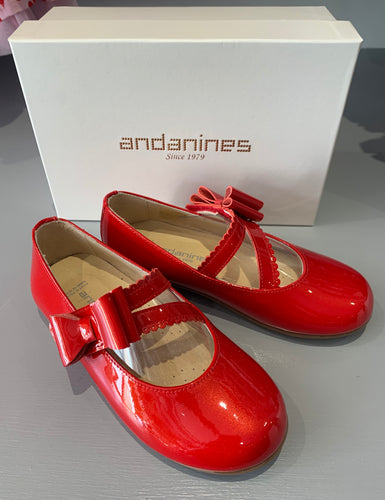 Andanines Girls Red Mary Janes