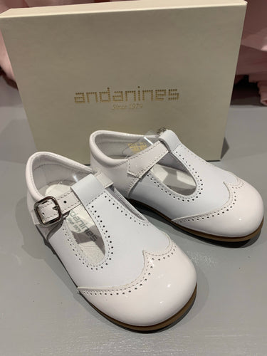 Boys Andanines White 2 Tone Shoes