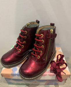 Andanines Charol Metal Guinda