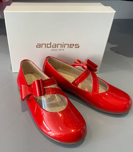 Andanines Girls Red Mary Janes