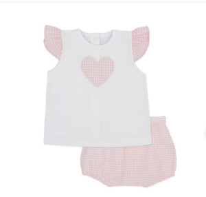 Rapife Girls Bloomer Set - White-Pink