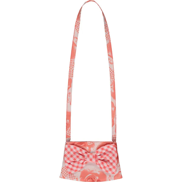 A Dee Yuri Bright Coral Rose Print Bag