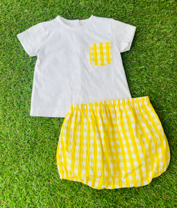 Boys Jam Pant Set - Yellow