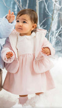 Load image into Gallery viewer, Deolinda Girls Pink &amp; White Cord Dress with Smocking 18mth 2yr &amp; 4yr