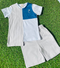 Load image into Gallery viewer, Caramelo Kids Boys Pinstripe Short Set - Navy