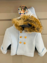 Load image into Gallery viewer, Sardon Boys Knitted Faux Fur Hood Jacket