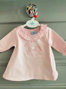 Sardon Girls Pink Rocking Horse Dress
