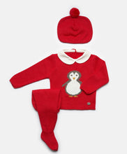 Load image into Gallery viewer, Juliana Baby Boys Red 3 Piece Penguin Set