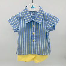 Load image into Gallery viewer, Sardon Boys Yellow &amp; Blue Short Set