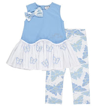 Load image into Gallery viewer, A Dee Spread Your Wings Light Blue Jean Butterfly Print Legging Set