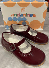 Load image into Gallery viewer, Clearance Andanines Maroon Patent Mary Janes