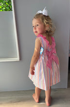 Load image into Gallery viewer, Sardon Girls Candy Stripe Dress