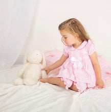 Load image into Gallery viewer, Caramelo Pink Smocked Pyjama Ruffle Crown Bloomer Set