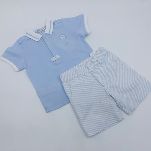 Tutto Piccolo Boys Baby Blue Short Set