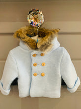 Load image into Gallery viewer, Sardon Boys Knitted Faux Fur Hood Jacket