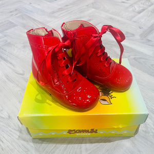 Clearance Bambi Red Patent Boots