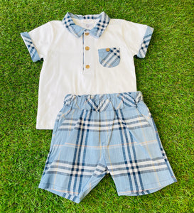 Deolinda Boys Polo Short Set -Blue