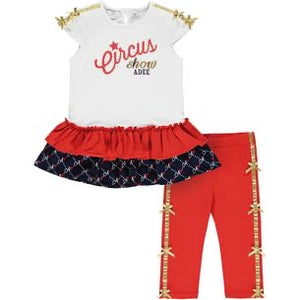 A Dee Molly Red Circus Legging Set (NON Refundable) 3yr