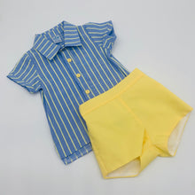 Load image into Gallery viewer, Sardon Boys Yellow &amp; Blue Short Set