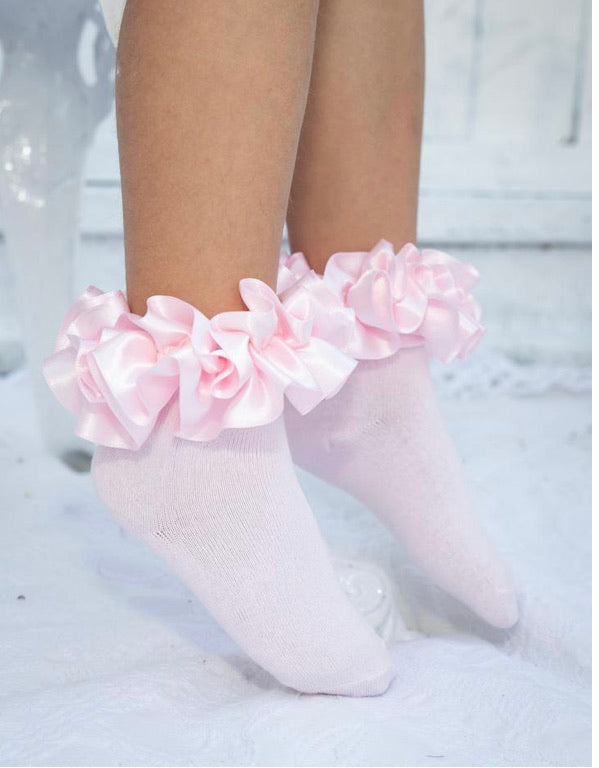 Caramelo Pink Ribbon Socks