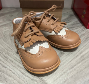 Boys 2tone Camel & Cream Shoes (no refunds or exchanges)